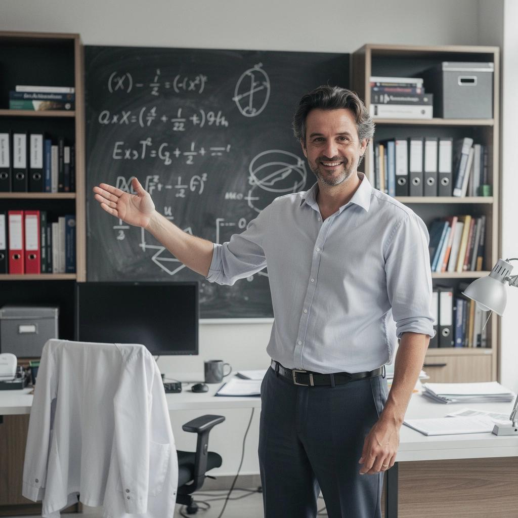 Ein Bild von Quantenphysik-Experimenten mit Teilchen und Wellen, die auf einem Tisch angeordnet sind.